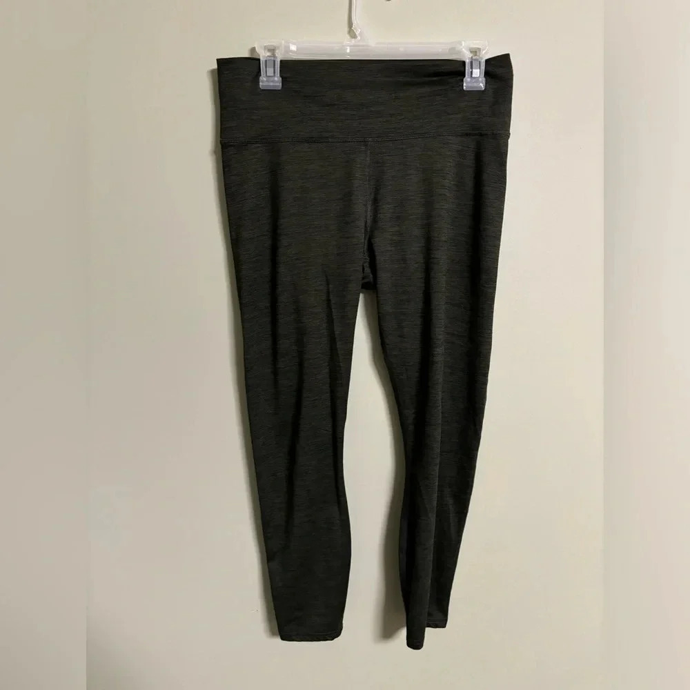 Fabletics Women’s Size Large Dark Green Leggings High Waisted Active Yoga